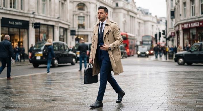 15 Men’s Trench Coat Outfits That Look Sharp