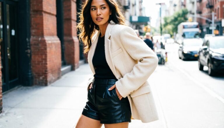 17 Leather Shorts Outfits That Turn Heads